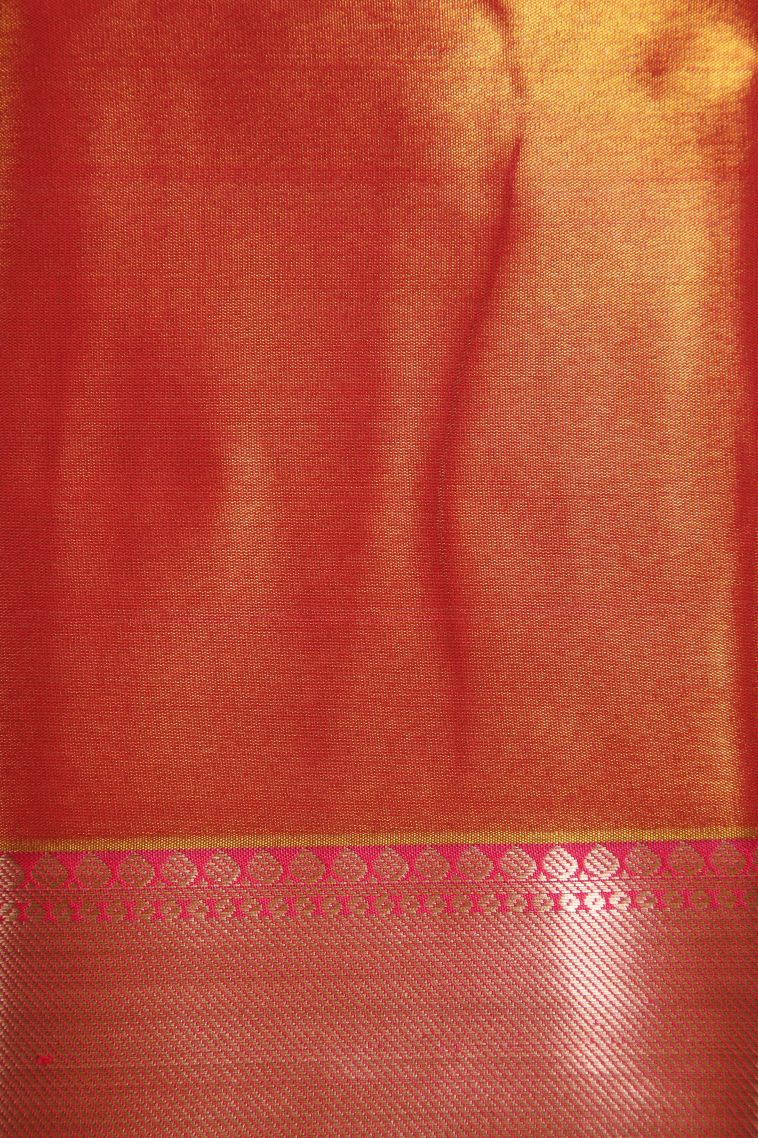 Biscotti Yellow Visiri Madippu Silk Sarees with Gold Zari Floral Patterns view 3