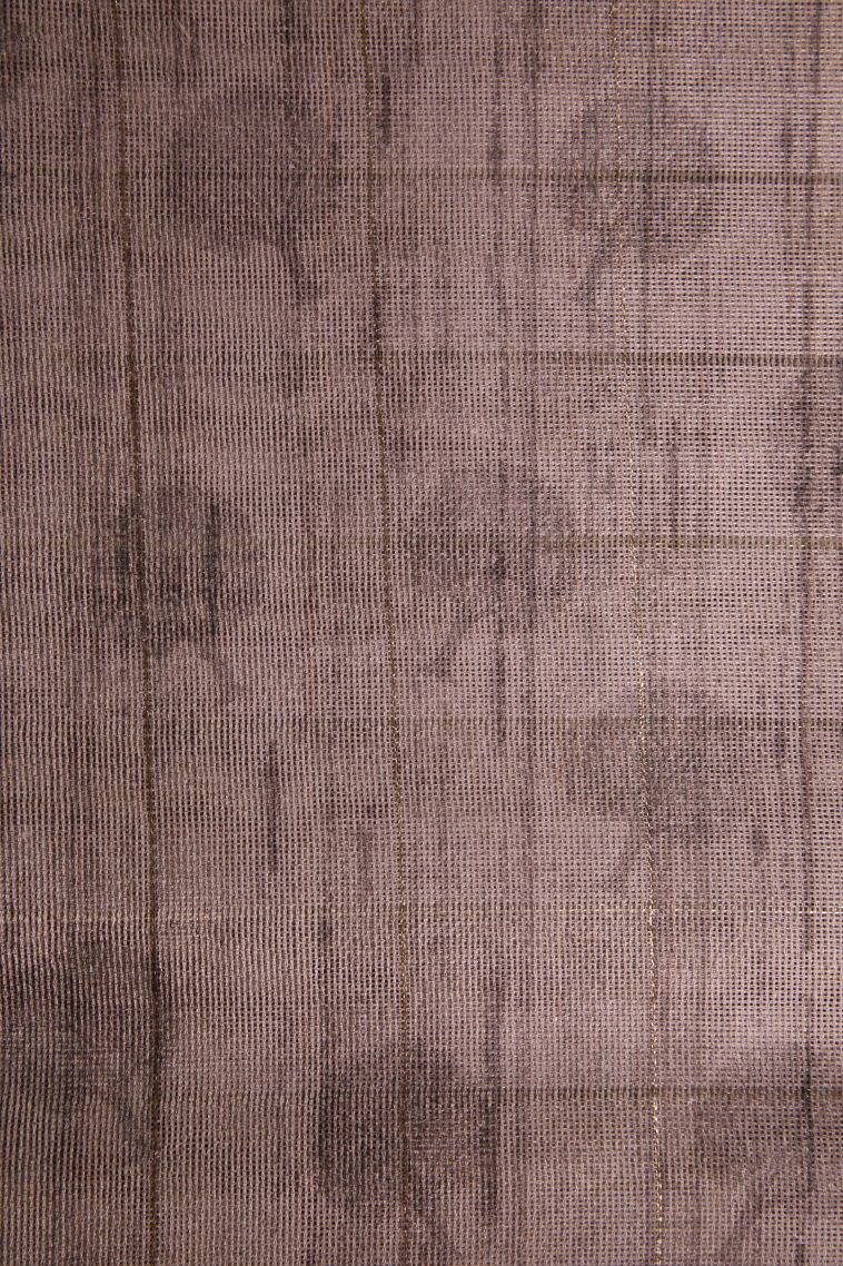 Periwinkle Purple Jute Sarees with Silver Zari Checks view 3