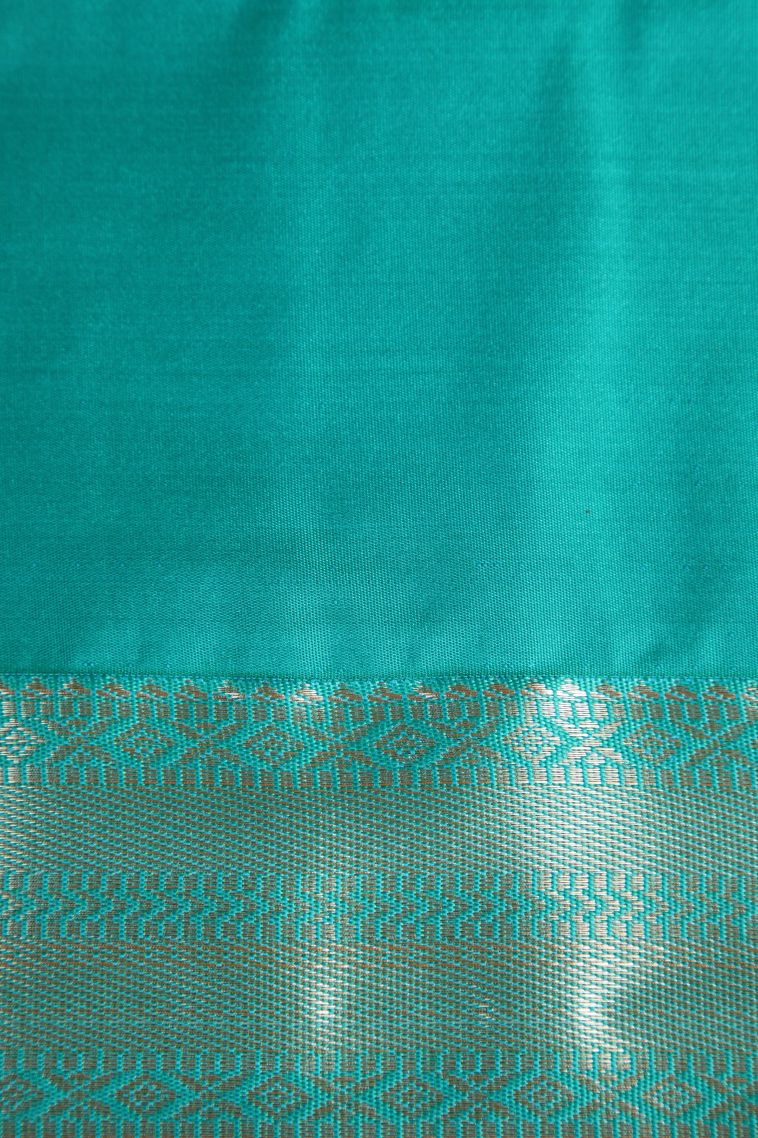 Lemonade Pink Apoorva Silk Sarees with Copper Zari Floral Puttas view 3