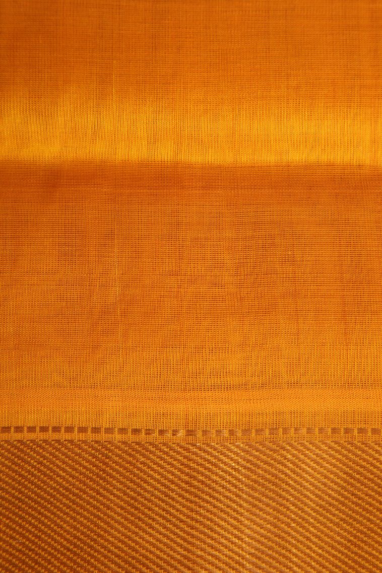 Asphalt Black Silk Cotton with Gold Zari Plain Zari view 3