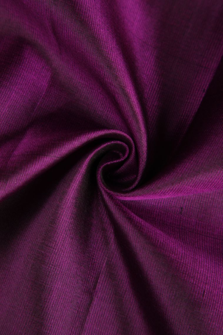 Amethyst Purple Soft Silk Saree with Gold Zari Rain Drops Mottif view 4