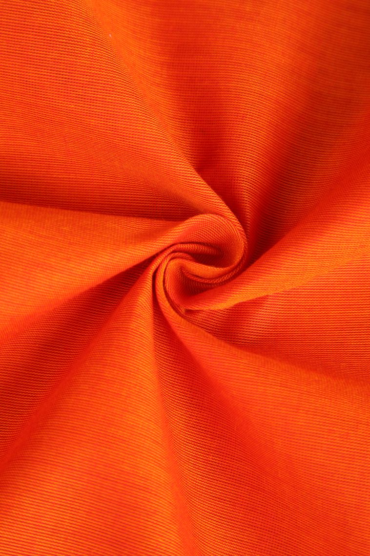 Clay Orange Chettinad Cotton Sarees with Without Zari Zari Plain view 3