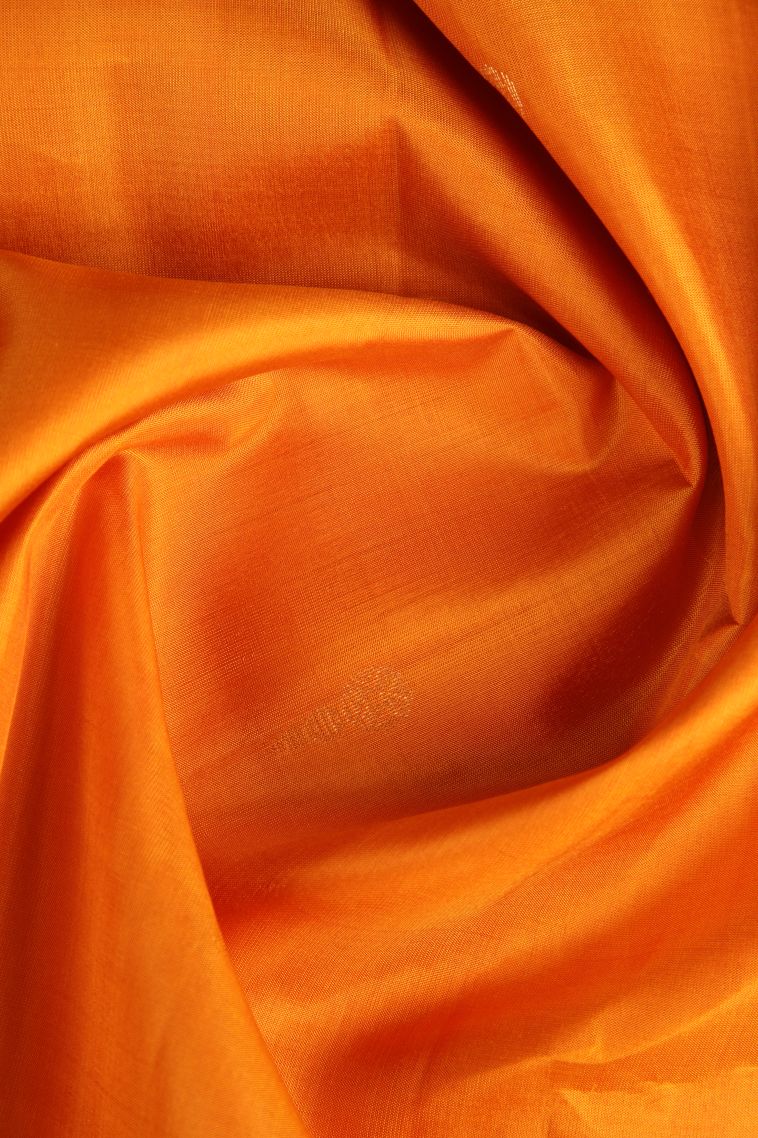 Candy Orange Soft Silk Saree with Antic Zari Circle Mottif view 4