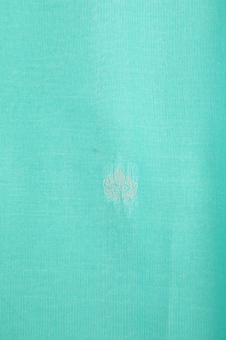 Coconut White Visiri Madippu Silk Sarees with Silver Zari Floral Patterns view 3