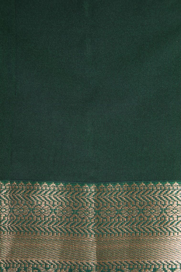Tawny Brown Apoorva Silk Sarees with Gold Zari Floral Puttas view 3