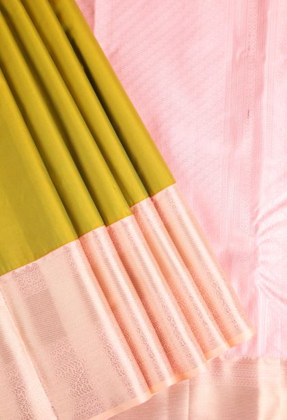 Biscotti Yellow Apoorva Silk Sarees with Gold Zari Floral Puttas