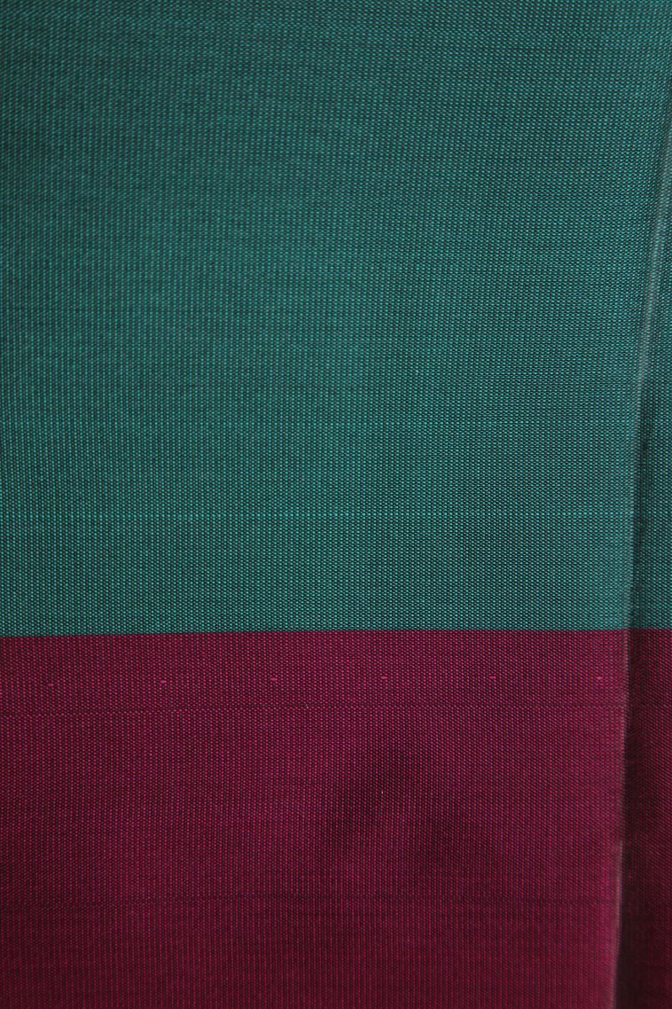 Teal Blue Soft Silk Saree with Silver Zari Annam Rudhratcham view 3