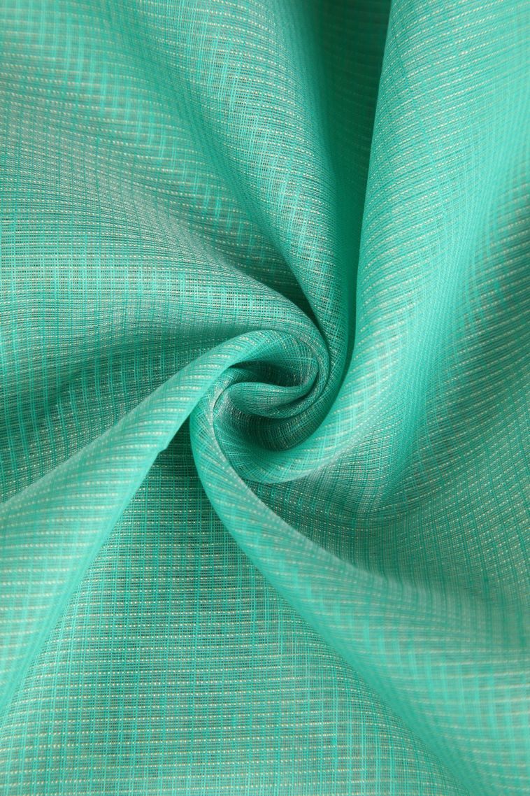 Arctic Blue Manipuri Cotton Sarees with Gold Zari Embroidary view 4