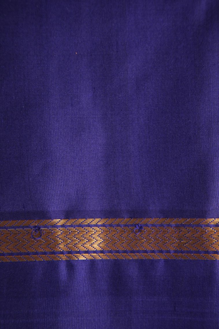 Chartreuse Green Soft Silk Saree with Gold Zari Floral Patterns view 3