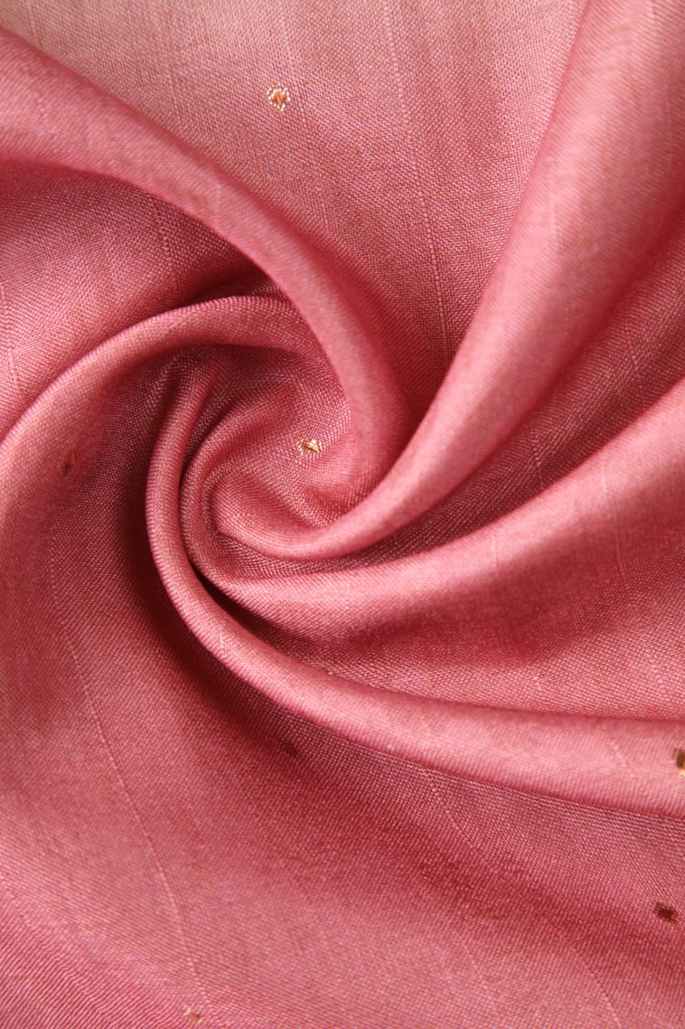 Ballet Pink Tussar Saree with Without Zari Zari Mirror Jamiki Puttas view 4