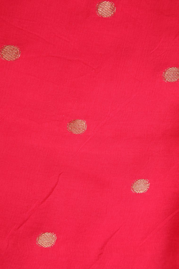 Merigold Orange Banaras Sarees with Gold Zari Peacock Motifs view 3
