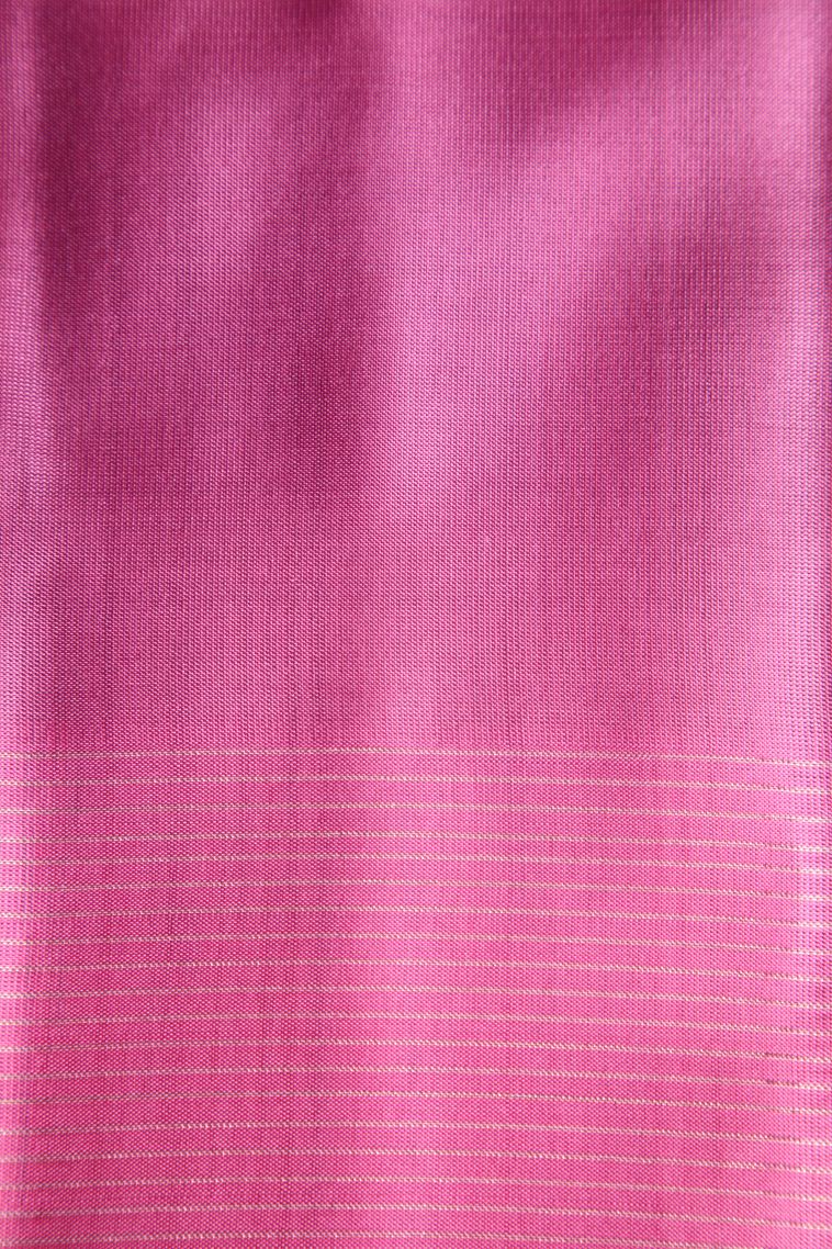 Sky Blue Soft Silk Saree with Gold Zari Floral Puttas view 3