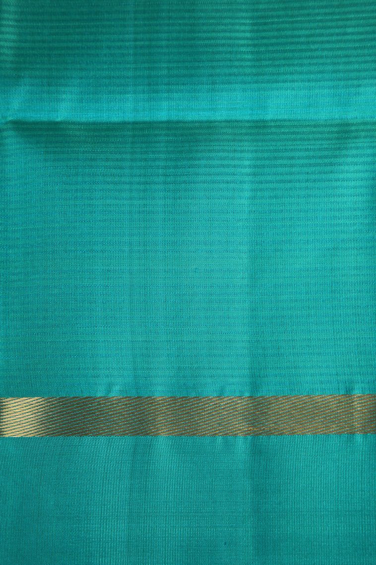 Merigold Orange Soft Silk Saree with Gold Zari Raindrops Model view 3