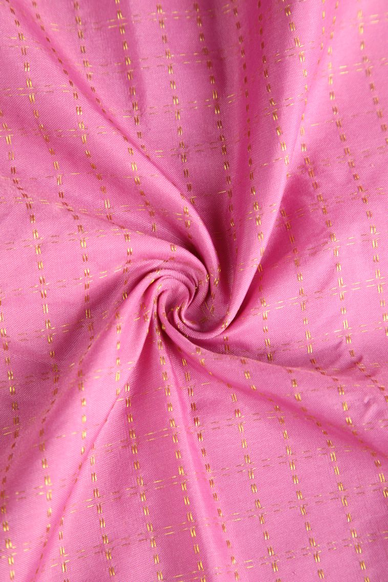 Rosewood Pink Soft Silk Saree with Gold Zari Vaira Oosi view 4