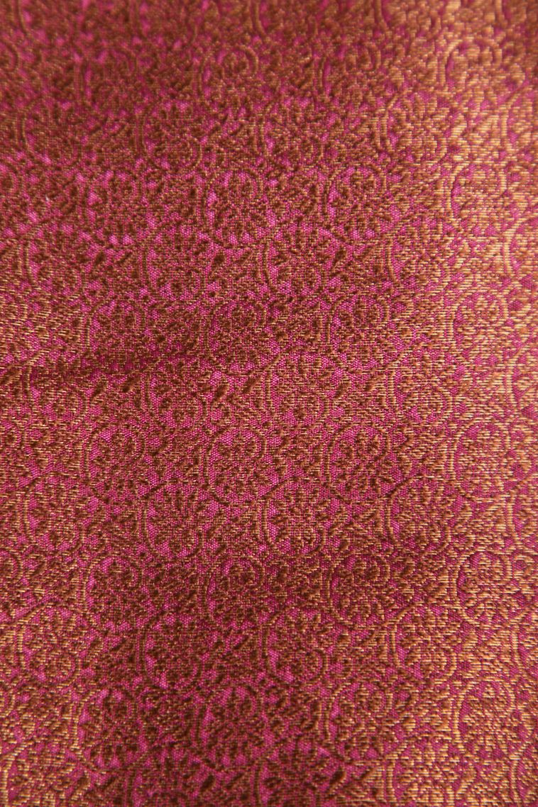 Bosenberry Purple Jute Sarees with Antic Zari Floral Patterns view 3