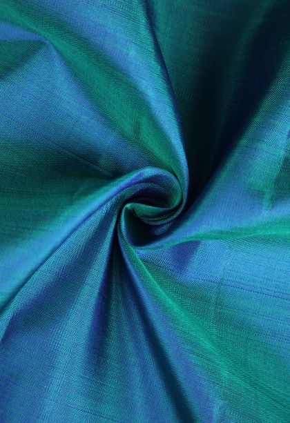 Aegean Blue Kanchipuram Silk Sarees with Antic Zari Geometric Shapes