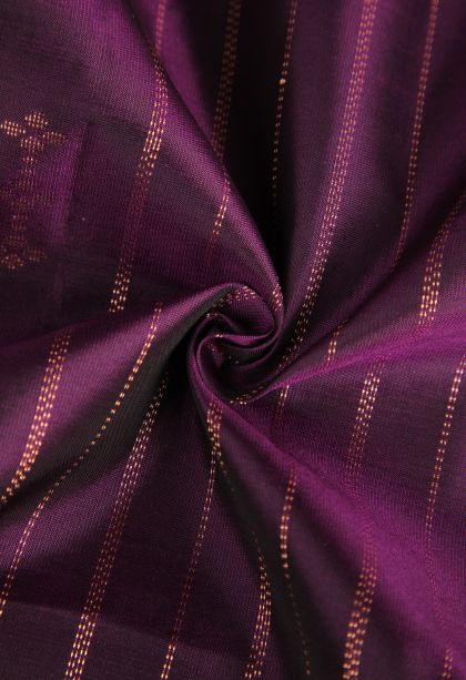 Magenta Purple Soft Silk Saree with Copper Zari Buttis (small Dots Or Motifs)