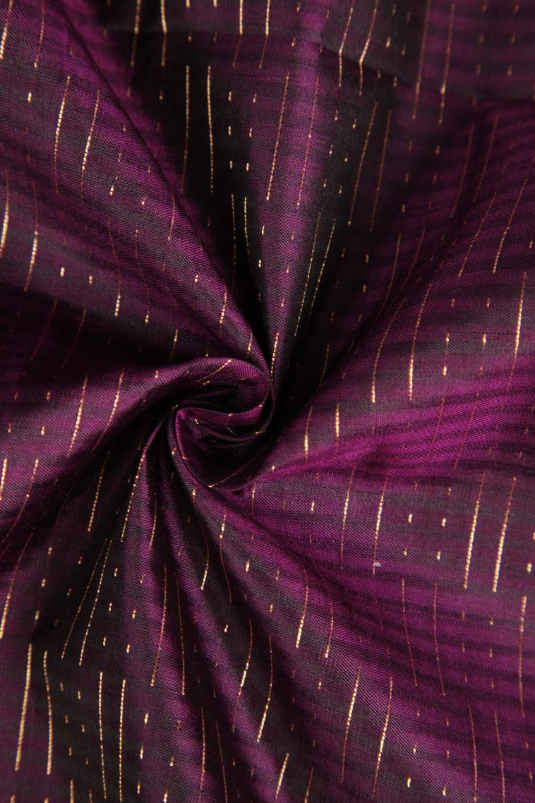 Grape Purple Soft Silk Saree with Gold Zari Buttis (small Dots Or Motifs) view 4