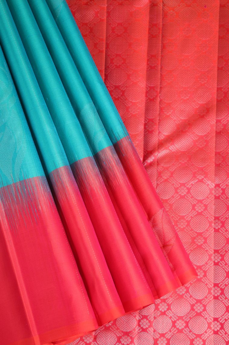 Peacock Blue Soft Silk Saree with Gold Zari Animal  Mottif