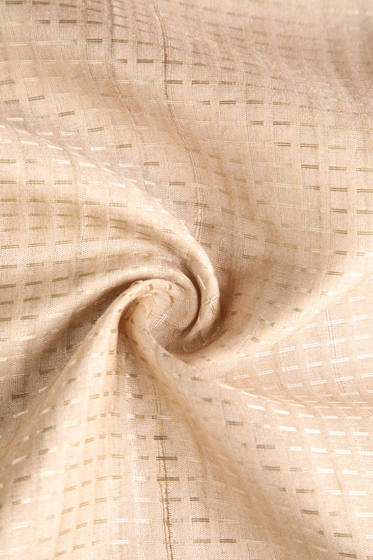 Parchment White Jute Sarees with Gold Zari Vaira Oosi view 4