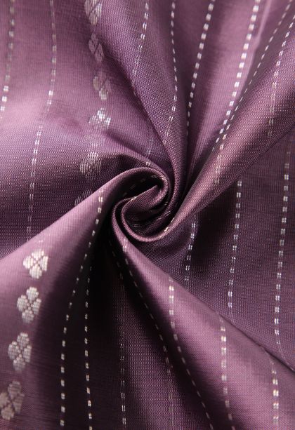 Mauve Purple Soft Silk Saree with Silver Zari Buttis (small Dots Or Motifs)