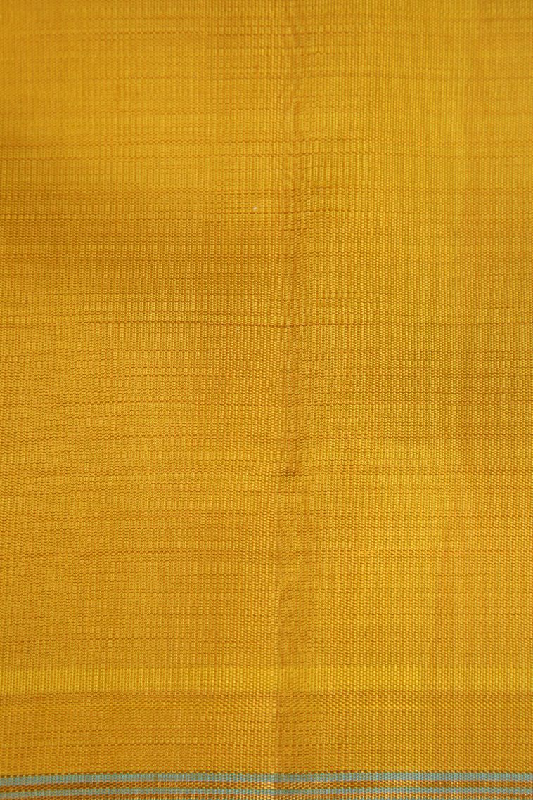 Basil Green Kanchipuram Silk Sarees with Gold Zari Rain Drops Mottif view 3