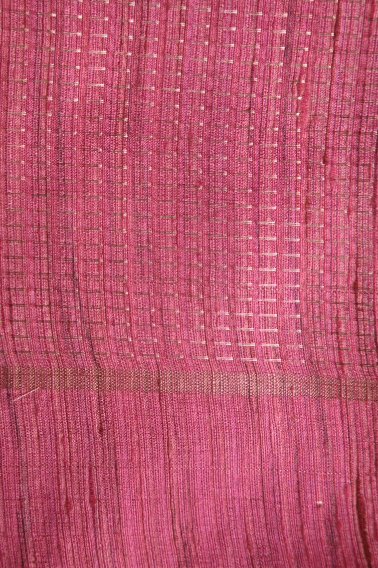 Coconut White Jute Sarees with Gold Zari Vaira Oosi view 3