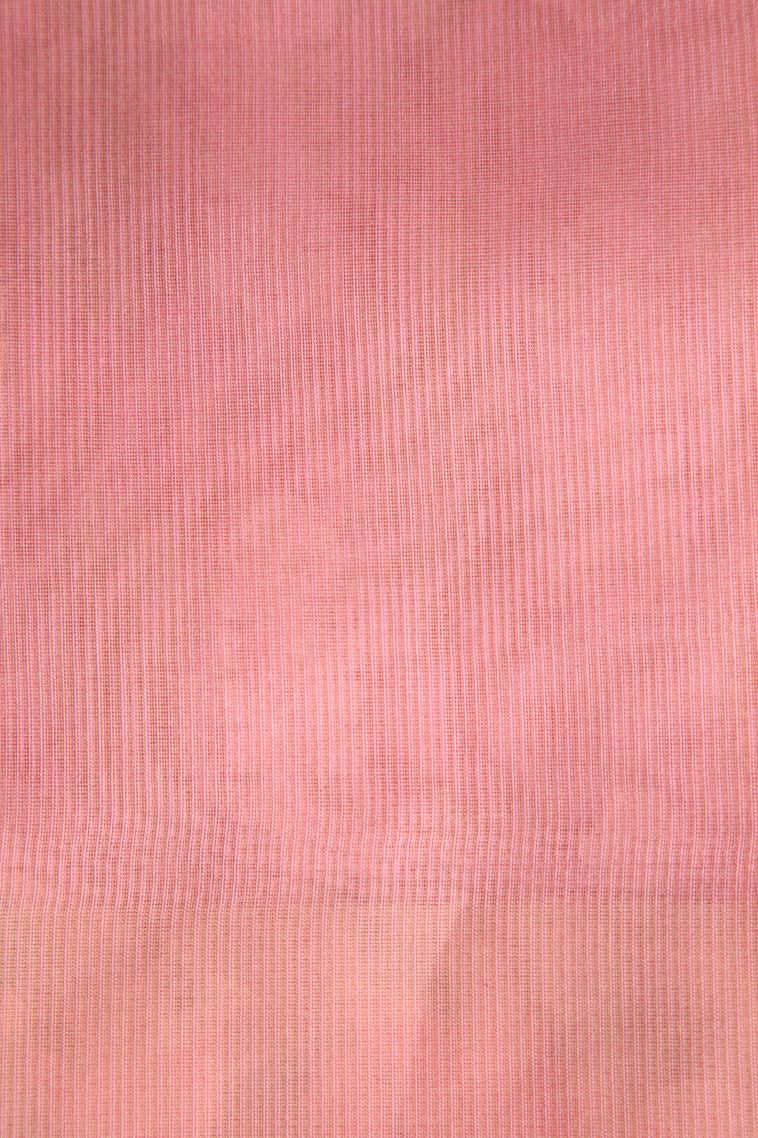 Peach Pink Organza Saree with Without Zari Zari Floral Patterns view 3