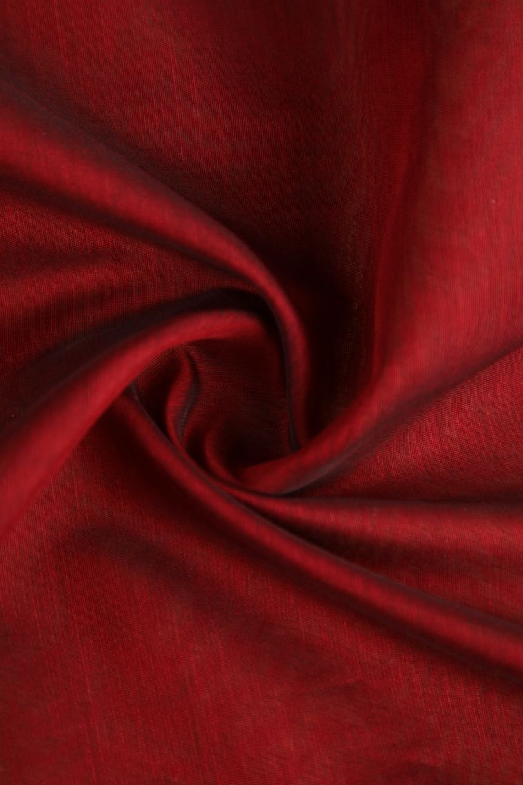 Cherry  Red Silk Cotton with Gold Zari Floral Puttas view 4