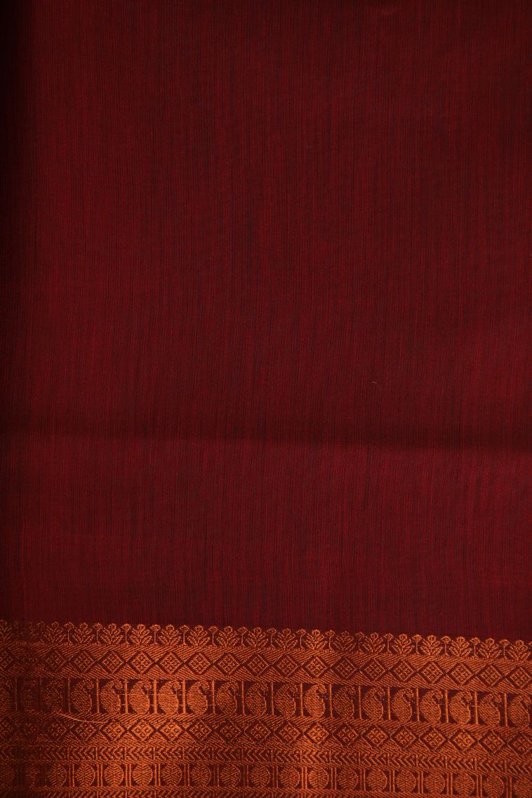 Aegean Blue Silk Cotton with Gold Zari Floral Puttas view 3