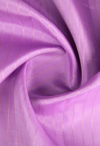 Lean Pink Soft Silk Saree with Copper Zari Stripes