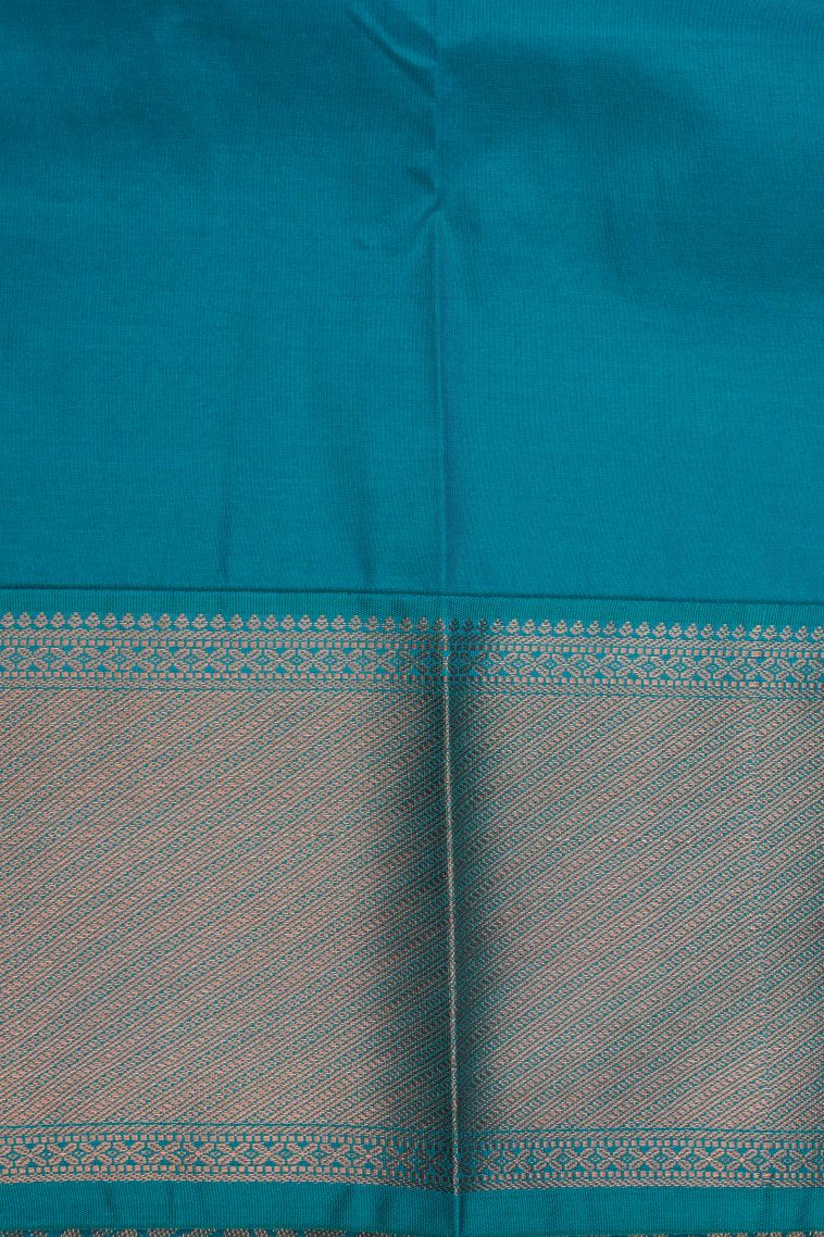 Rose  Red Visiri Madippu Silk Sarees with Copper Zari Floral Patterns view 3
