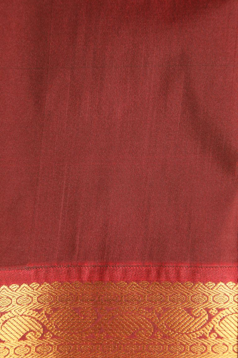 Mint Green Visiri Madippu Silk Sarees with Gold Zari Buttis (small Dots Or Motifs) view 3