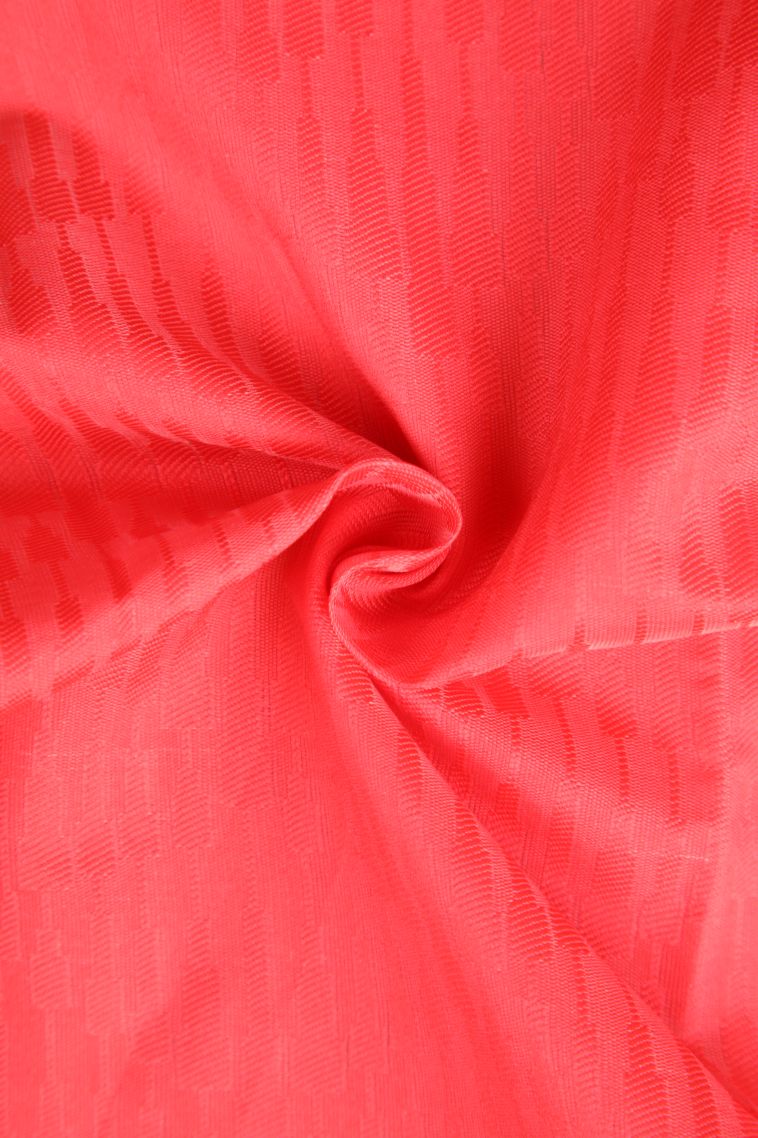 Dawn Red Visiri Madippu Silk Sarees with Silver Zari Floral Patterns view 4