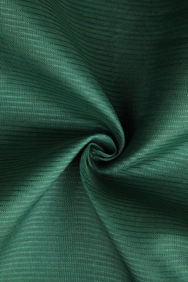 Basil Green Cotton Sarees with Gold Zari Plain view 4