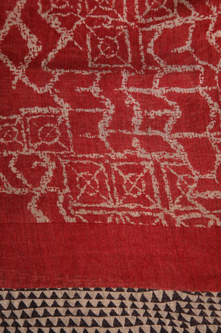 Mauve Purple Chanderi Cotton Sarees with Gold Zari Floral Patterns view 3