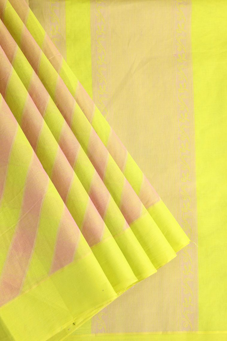 Basil Green Kovai Cotton Sarees with Without Zari Zari Cross Straipes