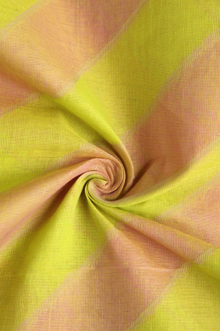 Basil Green Kovai Cotton Sarees with Without Zari Zari Cross Straipes view 4