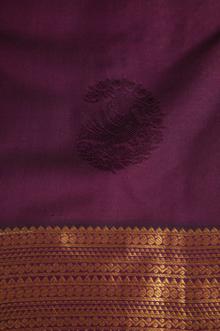 Strawberry Pink Soft Silk Saree with Gold Zari Manga view 3