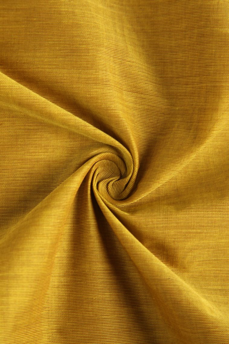 Sand Yellow Kovai Cotton Sarees with Without Zari Zari Floral Puttas view 4