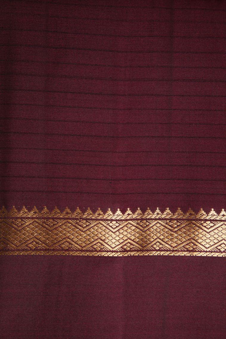 Tiger Orange Soft Silk Saree with Gold Zari Rudhracham Mottif view 3