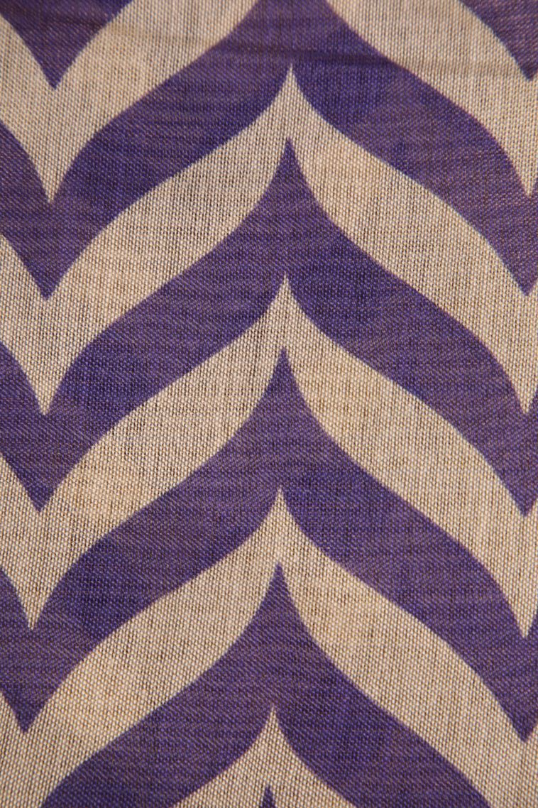 Mauve Purple Tissue Silk Sarees with Gold Zari Zig Zag Pattern view 3