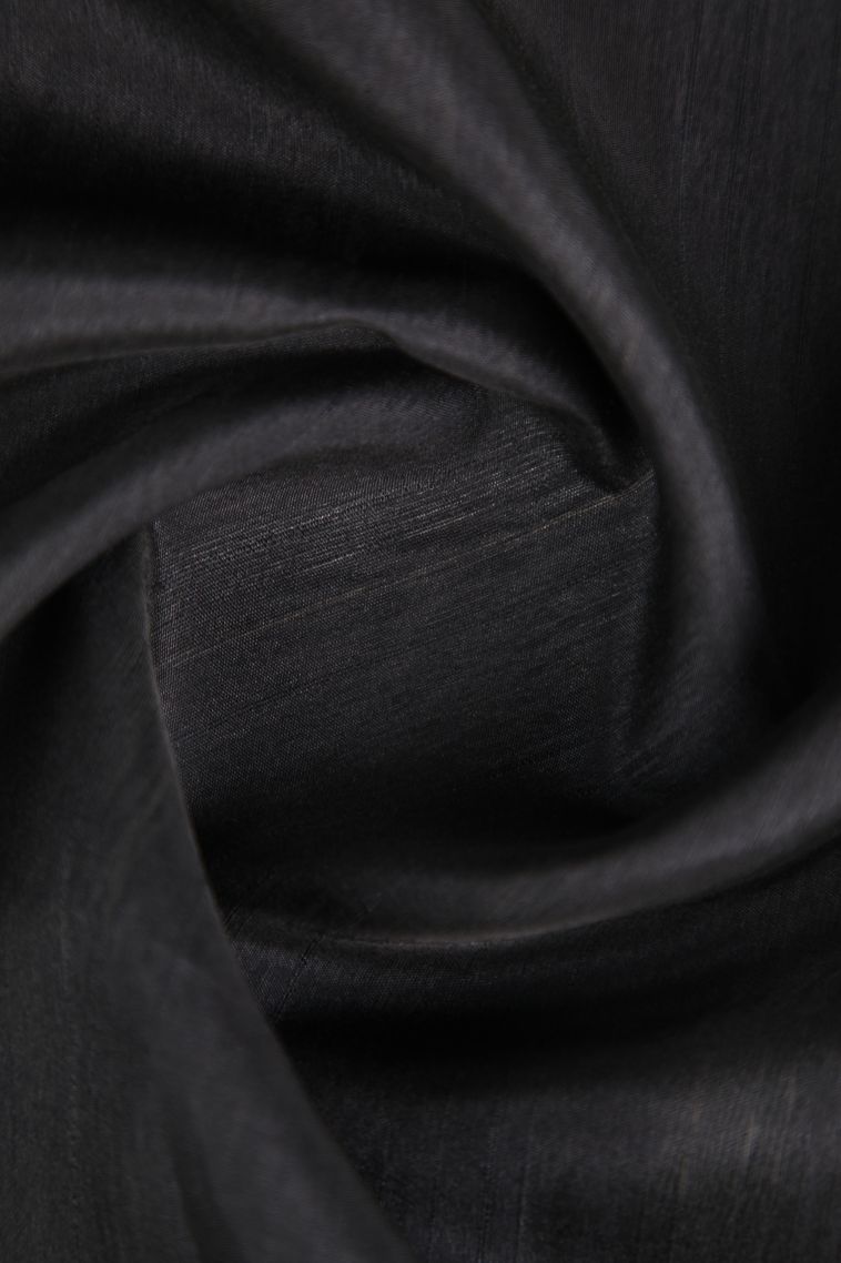 Jungle Black Tussar Saree with Without Zari Zari Floral Patterns view 4