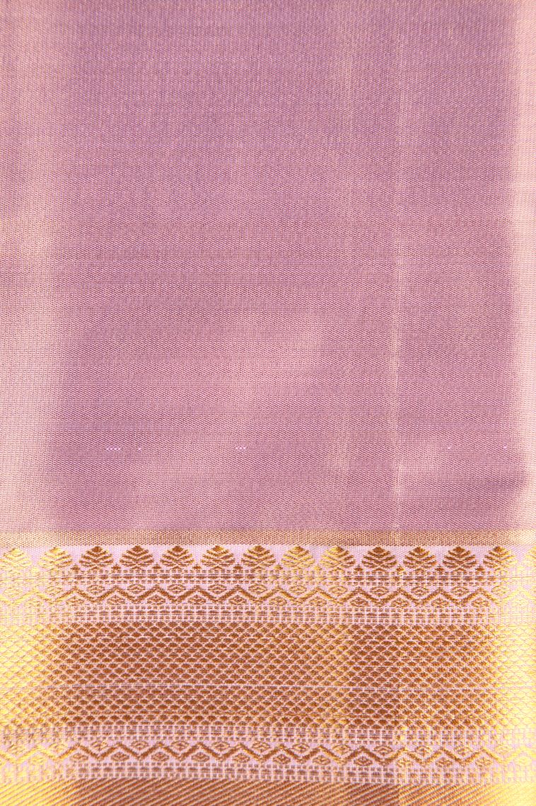 Crepe Pink Visiri Madippu Silk Sarees with Copper Zari Animal And Bird Motifs view 3