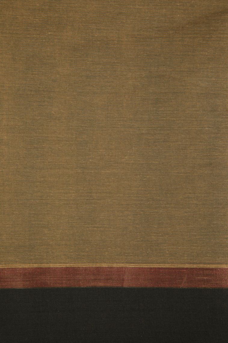 Tortilla Brown Kovai Cotton Sarees with Without Zari Zari Peacock Motifs view 3