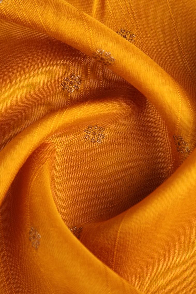 Mango Yello Banaras Sarees with Antic Zari Floral Puttas view 4