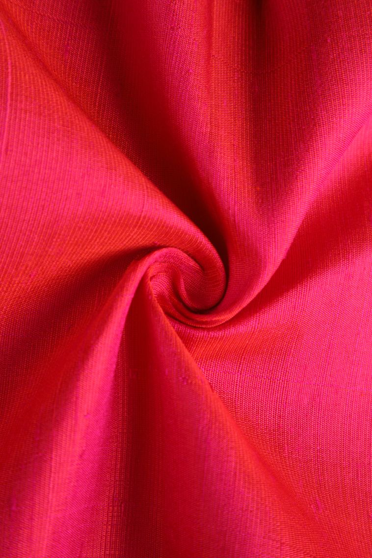 Strawberry Pink Soft Silk Saree with Gold Zari Vaira Oosi view 4