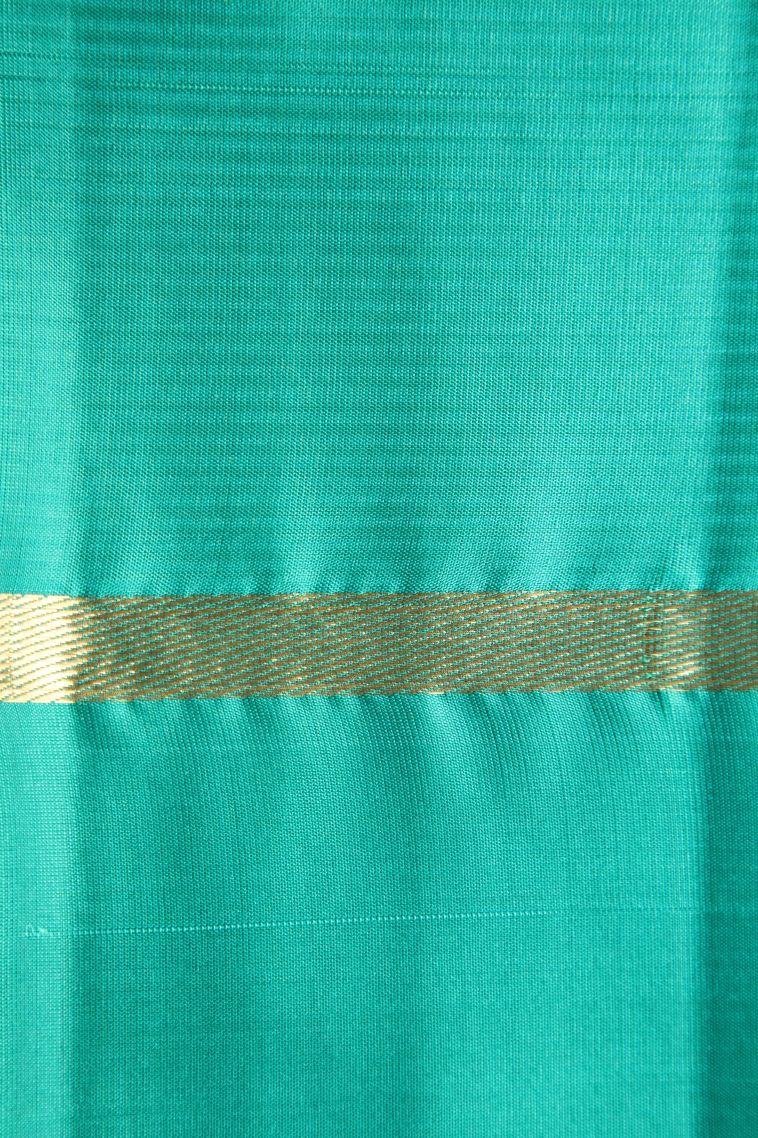 Admiral Blue Soft Silk Saree with Gold Zari Vaira Oosi view 3