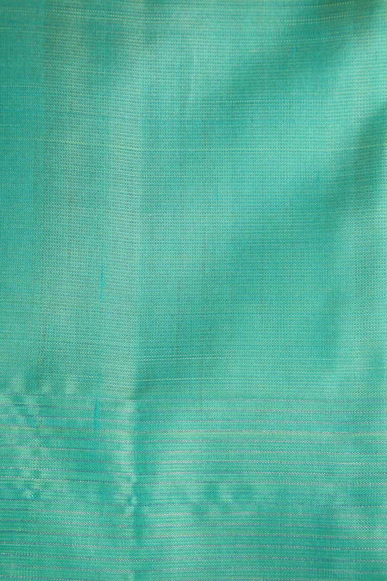 Rose  Red Soft Silk Saree with Gold Zari Peacock Motifs view 3