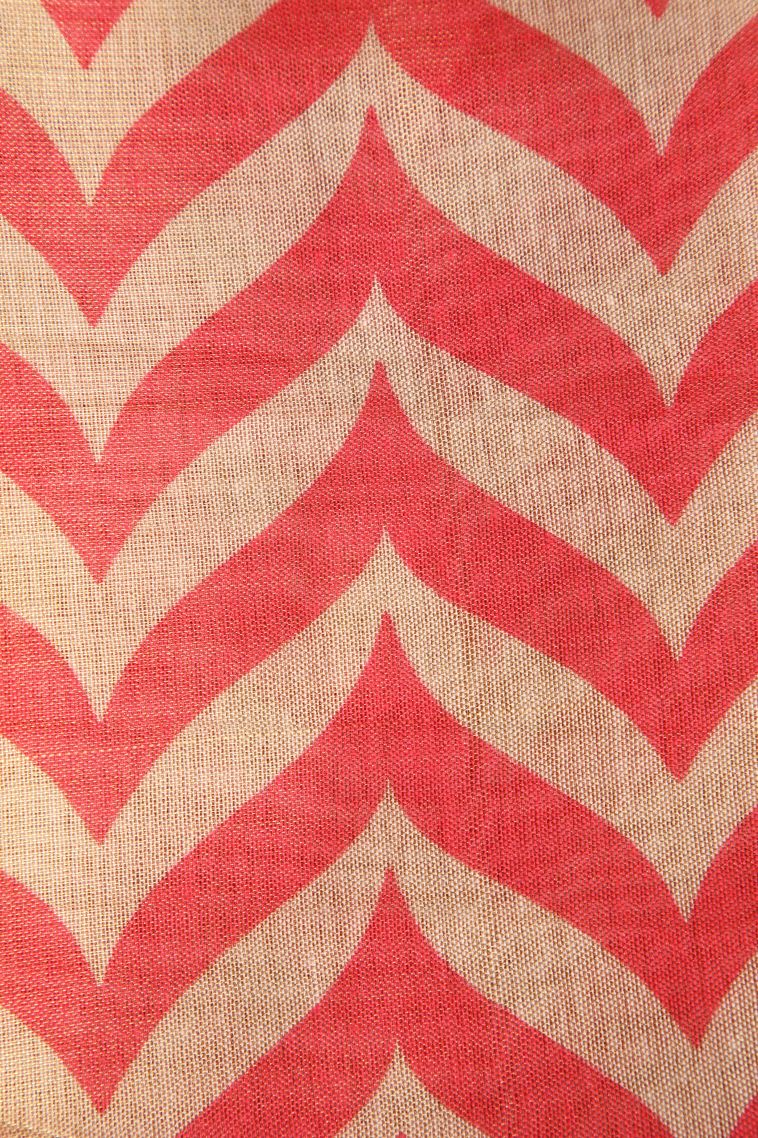 Punch Pink Tissue Silk Sarees with Gold Zari Zig Zag Pattern view 3